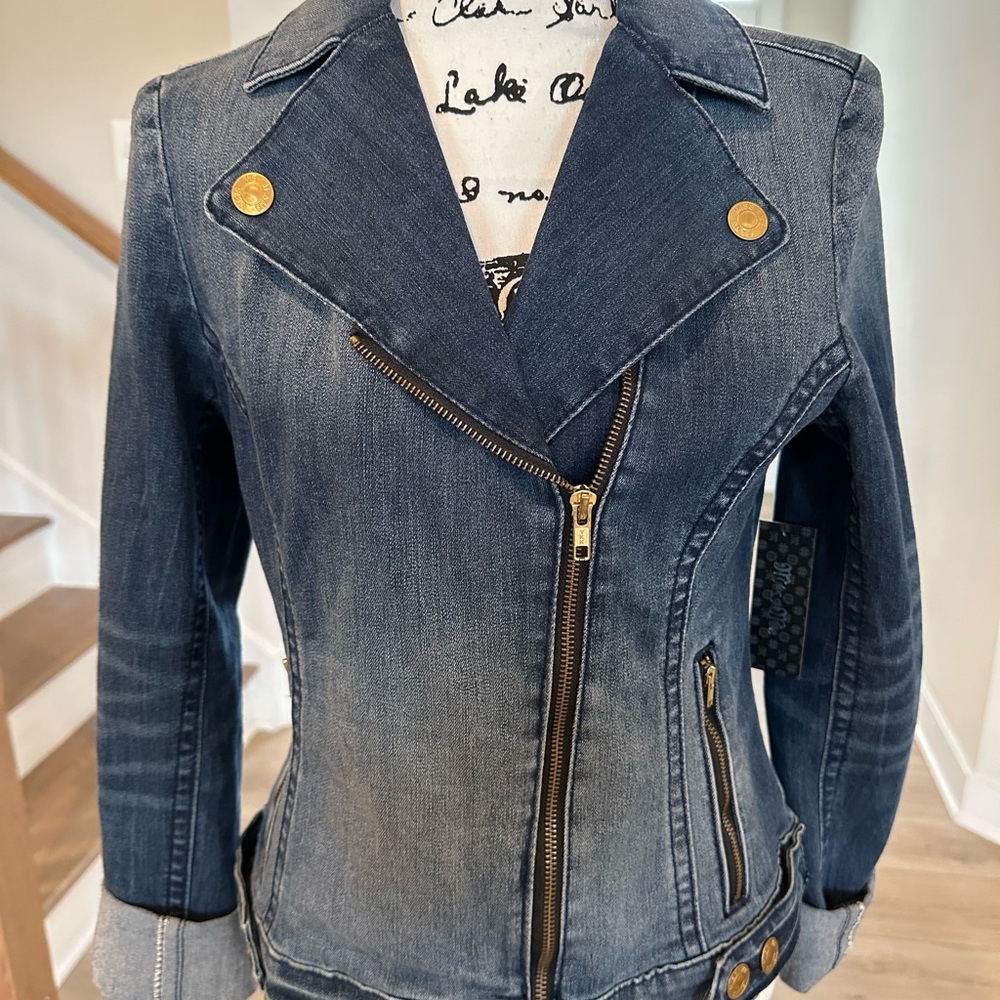 NWT-MISS ME DENIM JACKET. SIZE 6 . LABEL SAYS LARGE - Picture 3 of 12
